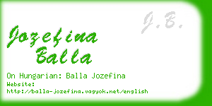 jozefina balla business card